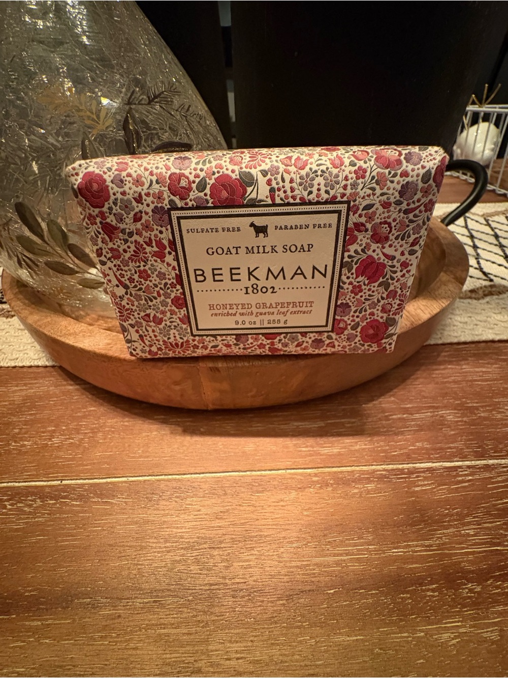 Beekman 1802 Goat Milk Bar Soap - Honeyed Grapefruit (Pink Floral Wrap)